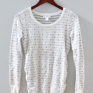 Motherhood Maternity Ivory Polka Dot Sweater